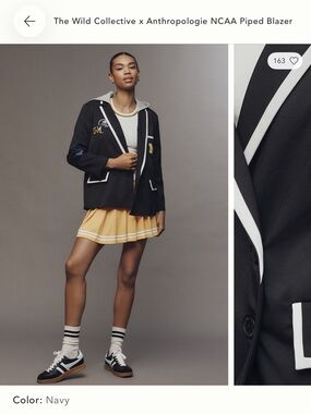 Wild collective U of M Navy Blazer